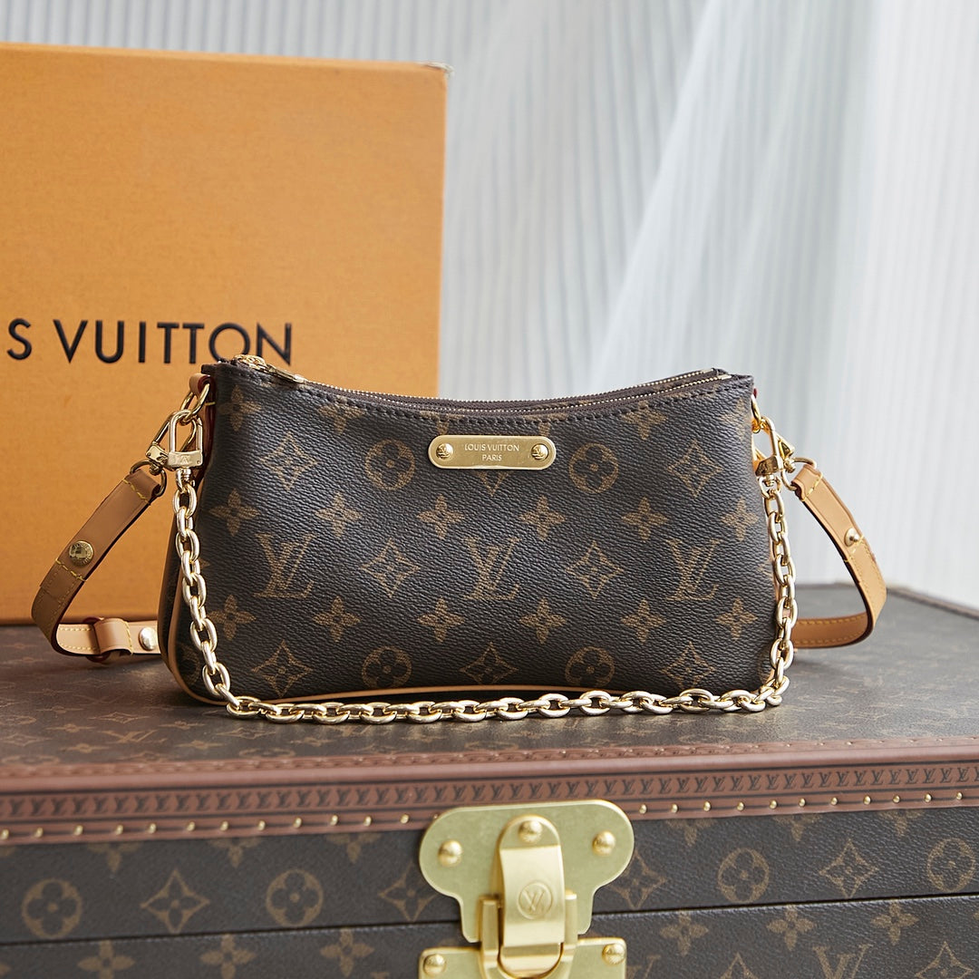 LIV POCHETTE 24 IN BROWN MONOGRAM CANVAS GOLD HARDWARE