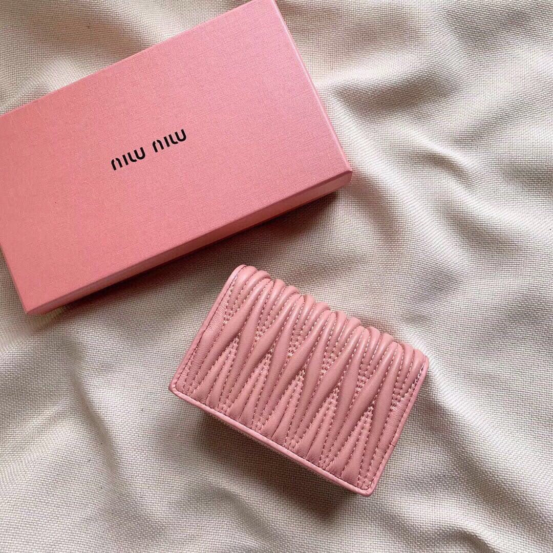 SMALL WALLET 13 IN LIGHT PINK CALFSKIN