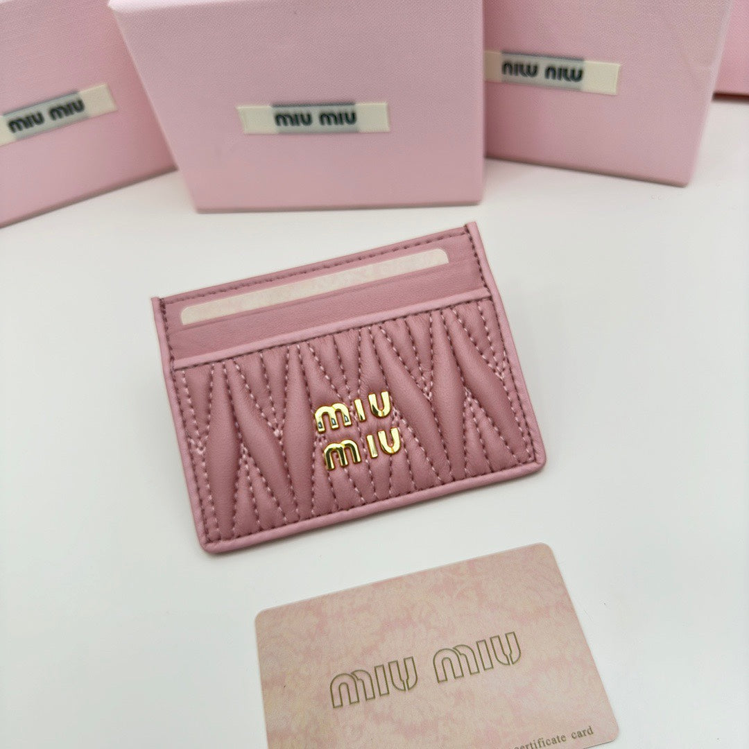 SMALL CARDHOLDER 10 IN DARK PINK LAMBSKIN