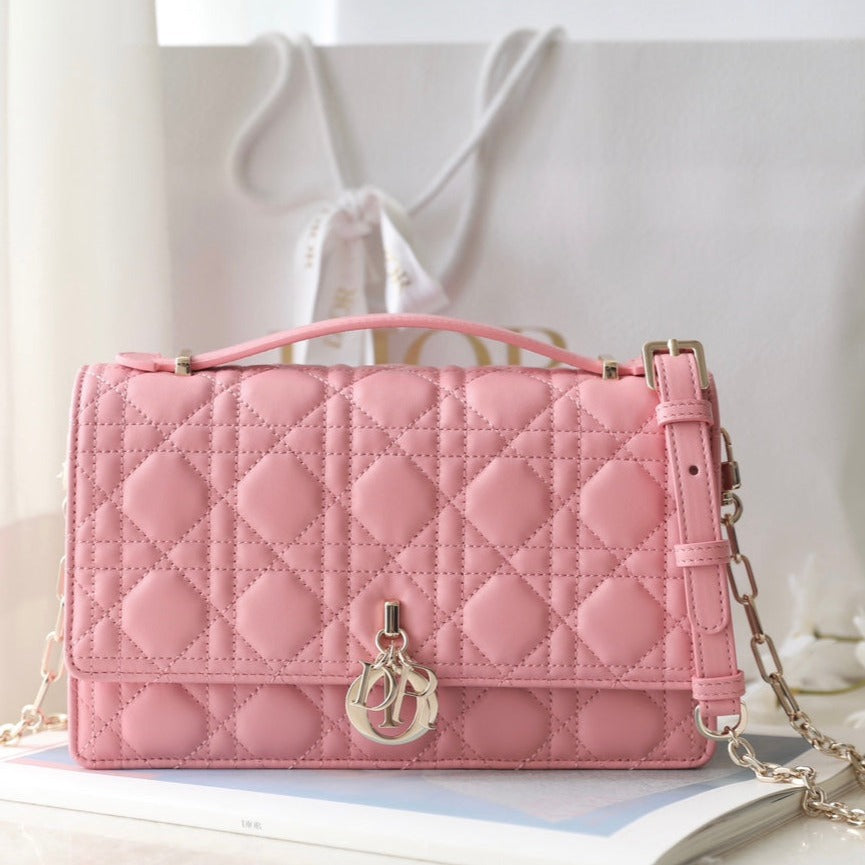 MINI 24 TOP-HANDLE LIGHT PINK LAMBSKIN