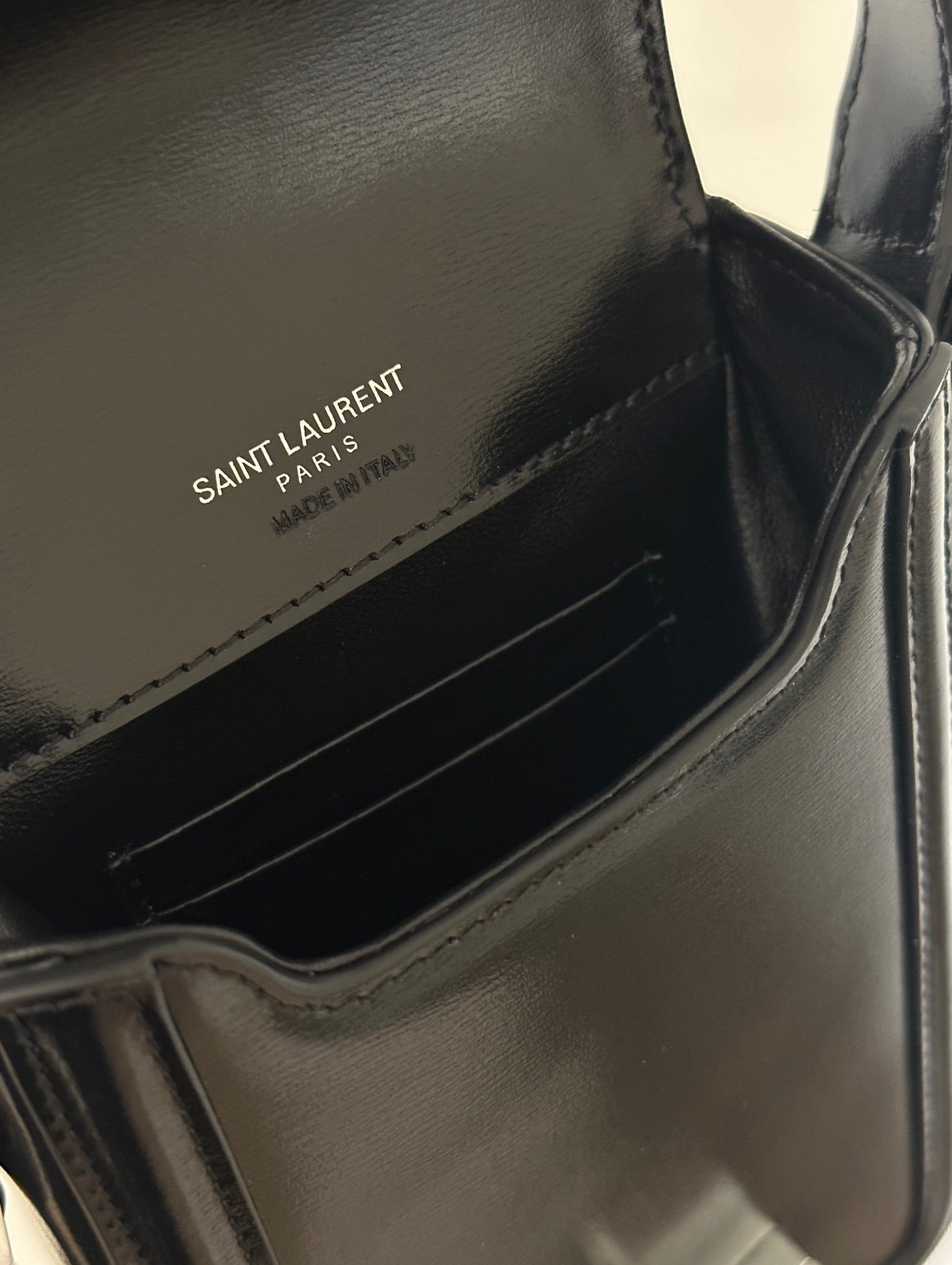 SOLFERINO 18 BLACK CALFSKIN PHONE BAG