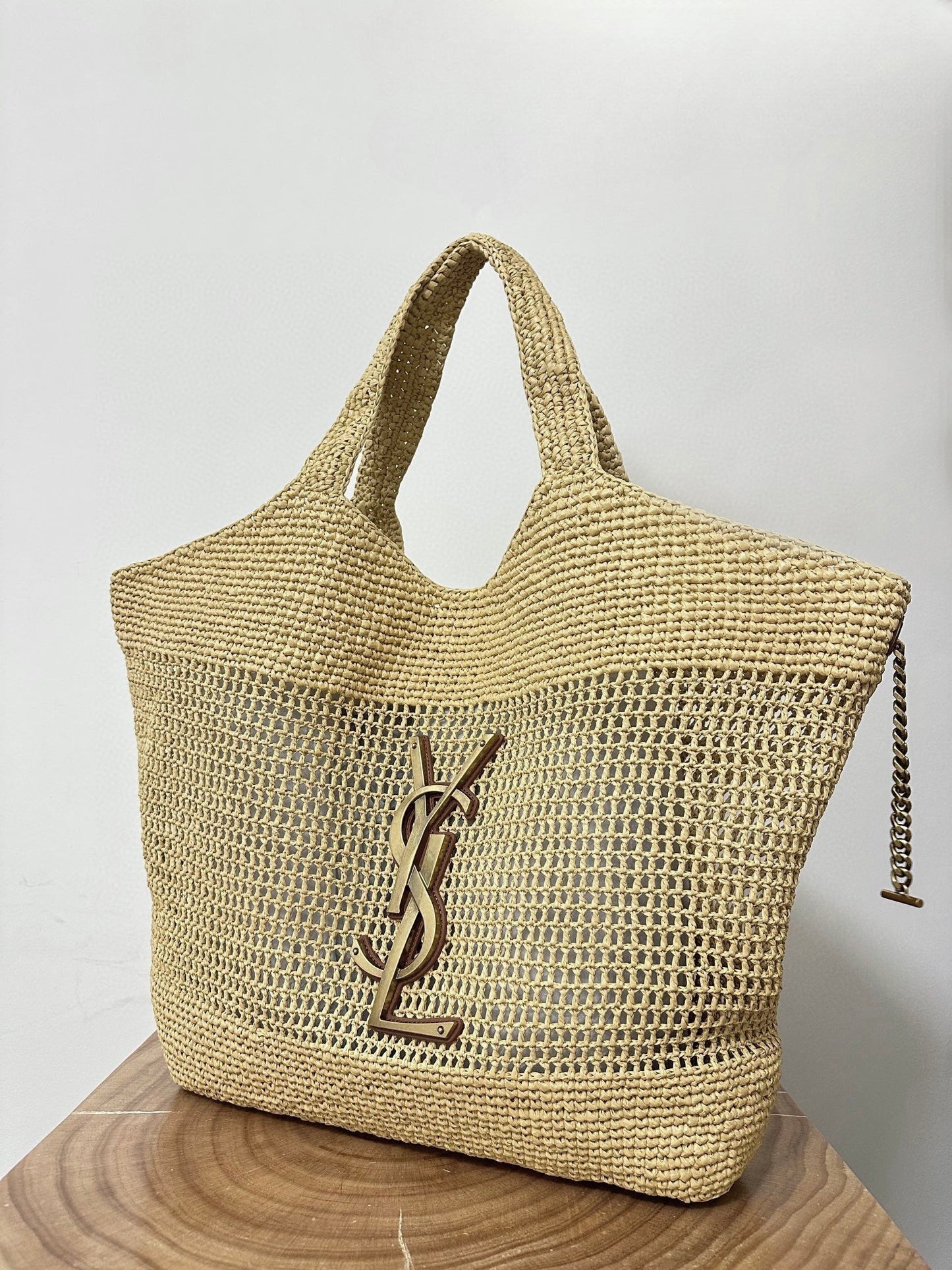 RAFFIA ICARE 55 BEIGE BROWN STRAW