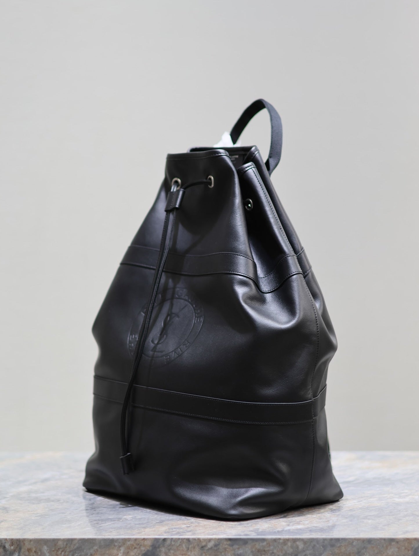 RIVE GAUCHE BACKPACK 49 IN BLACK CALFSKIN