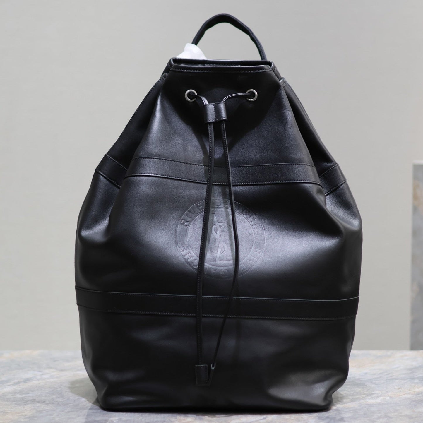 RIVE GAUCHE BACKPACK 49 IN BLACK CALFSKIN