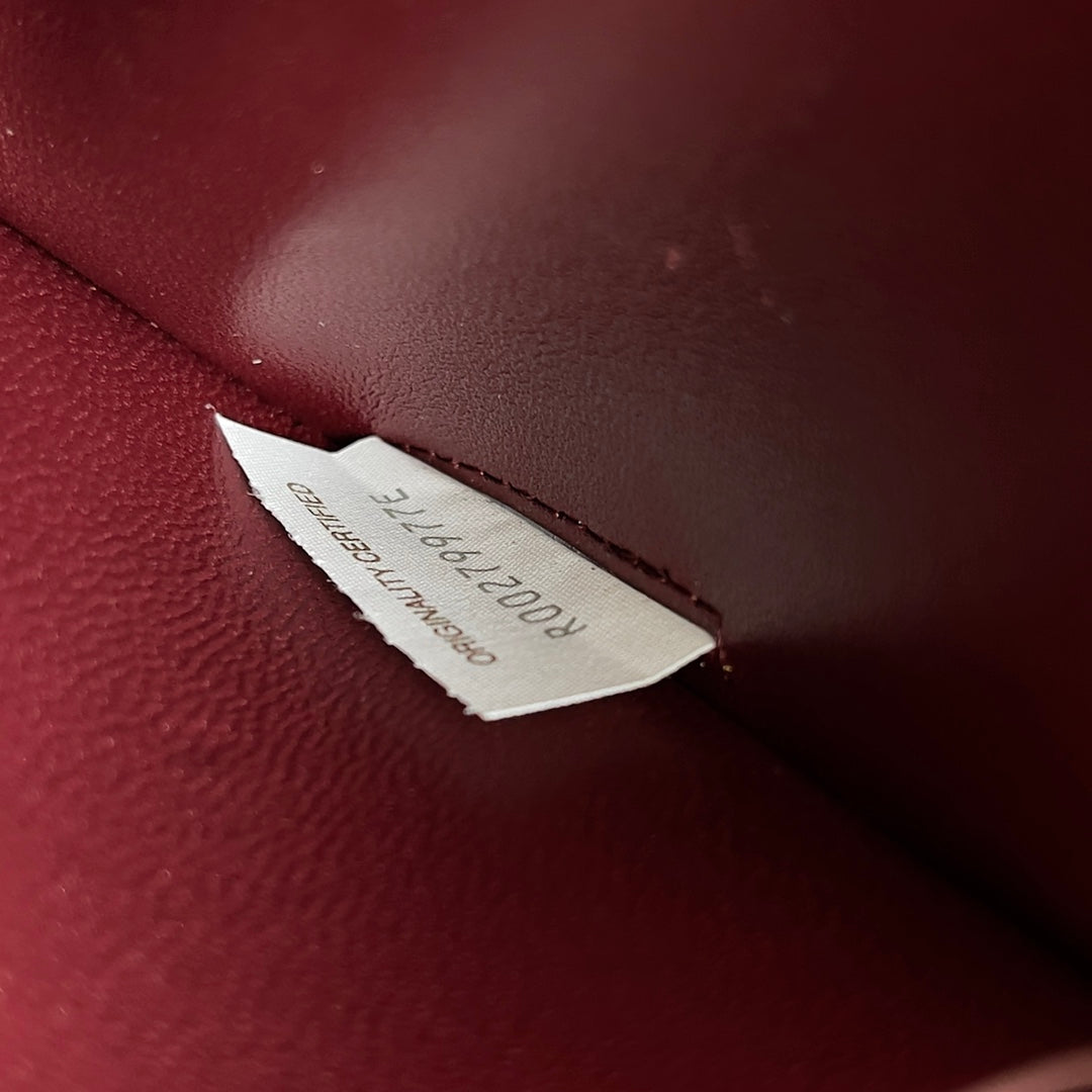 ANDIAMO BAG 19 IN BAROLO CALFSKIN