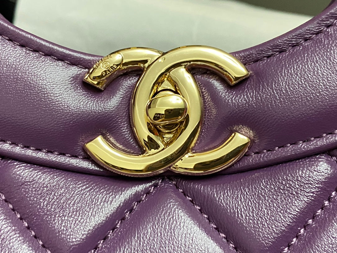 CC 39 LARGE SHOPPING BAG IN VIOLET CALFSKIN