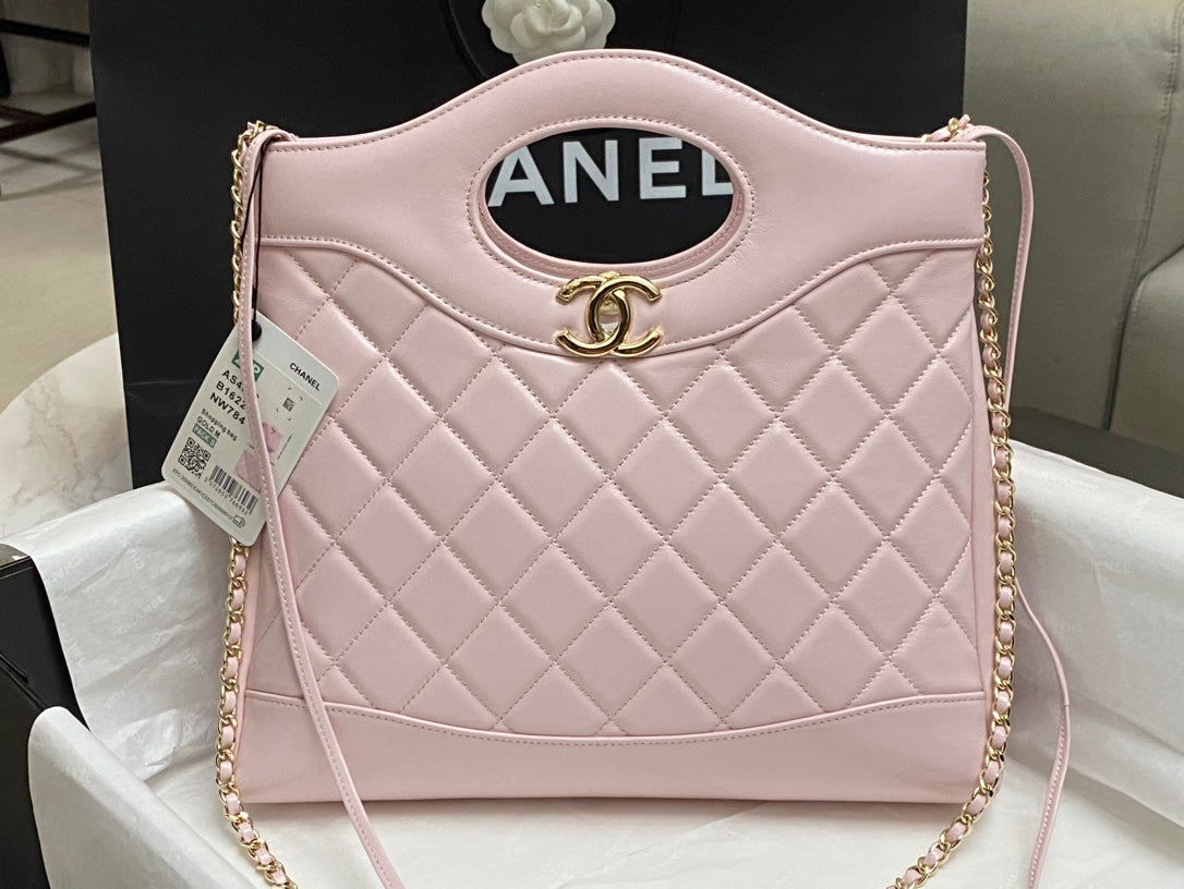 CC SMALL 30 SHOPPING BAG IN LIGHT PINK CALFSKIN