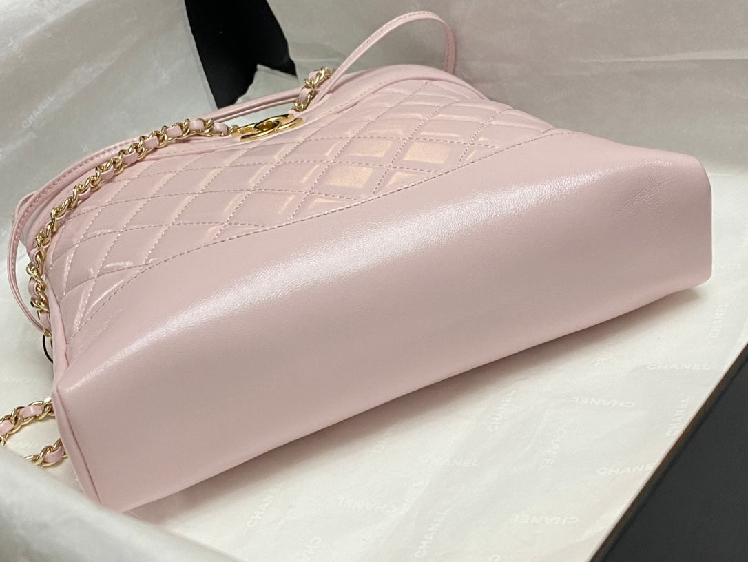 CC MINI 23 SHOPPING BAG IN LIGHT PINK CALFSKIN