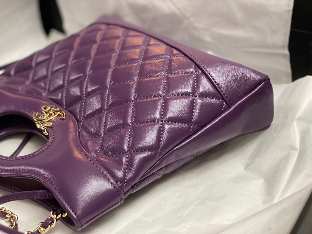 CC MINI 23 SHOPPING BAG IN VIOLET PURPLE CALFSKIN