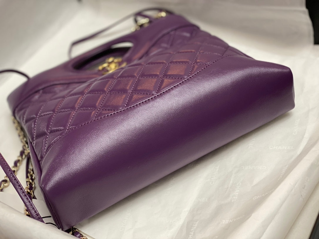 CC MINI 23 SHOPPING BAG IN VIOLET PURPLE CALFSKIN