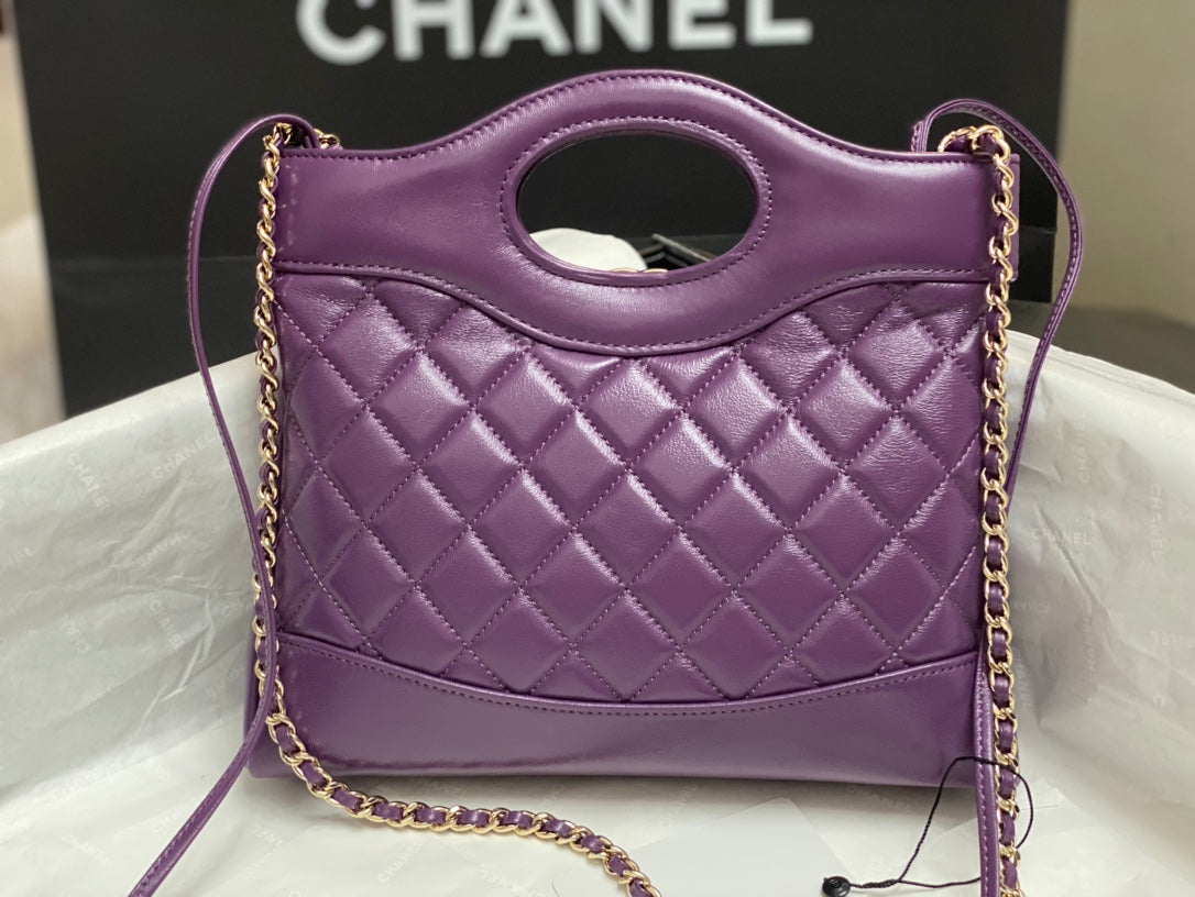 CC MINI 23 SHOPPING BAG IN VIOLET PURPLE CALFSKIN