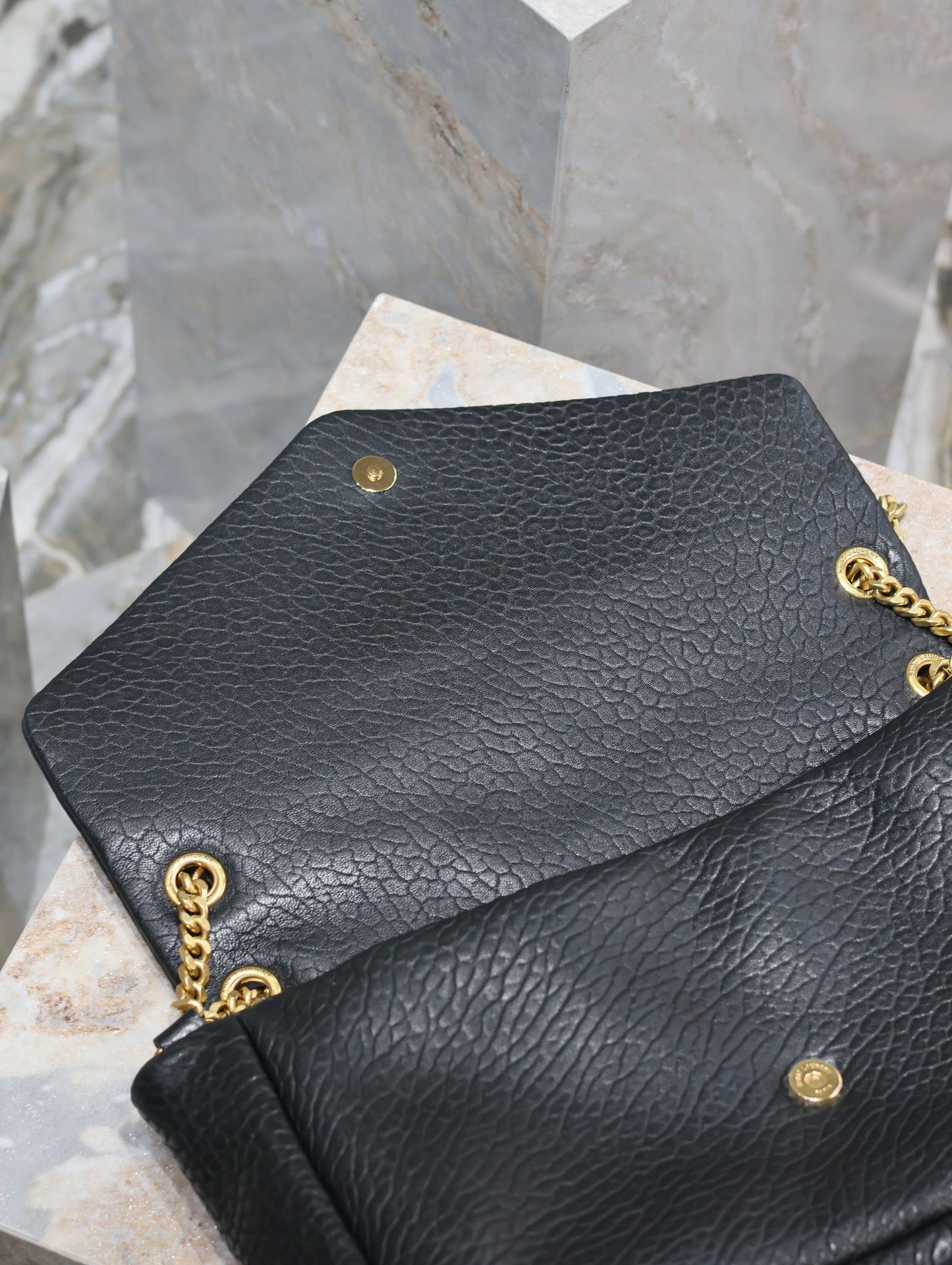 CALYPSO BAG 35 IN BLACK LAMBSKIN GOLD HARDWARE