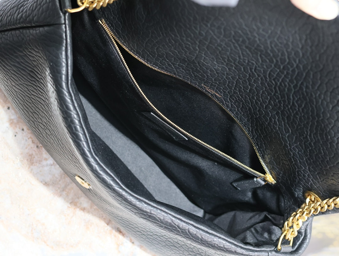 CALYPSO BAG 35 IN BLACK LAMBSKIN GOLD HARDWARE