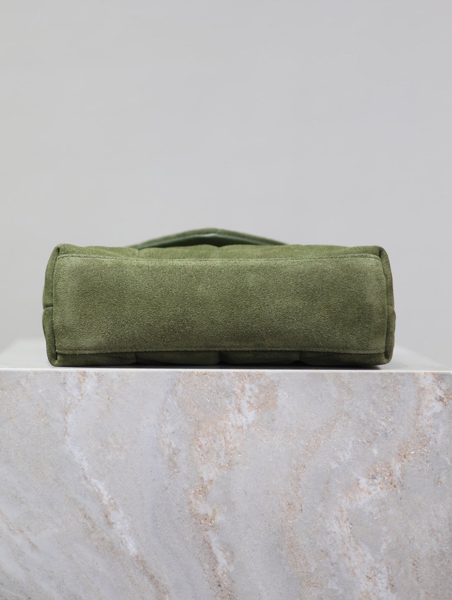 PUFFER TOY 23 IN PICKLE GREEN SUEDE GOLD HARDWARE