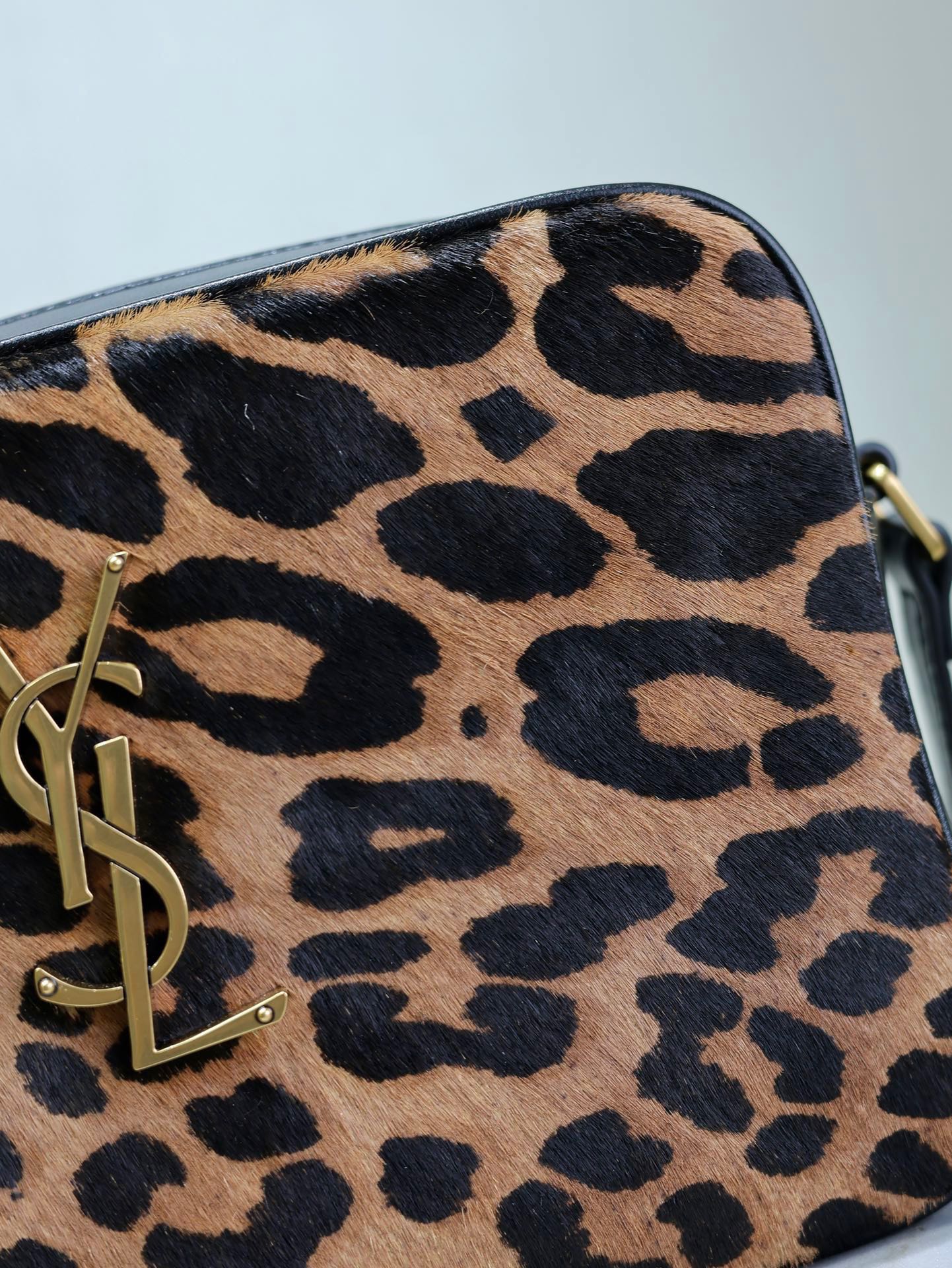 LOU CAMERA BAG 23 IN LEOPARD PRINT CALFSKIN