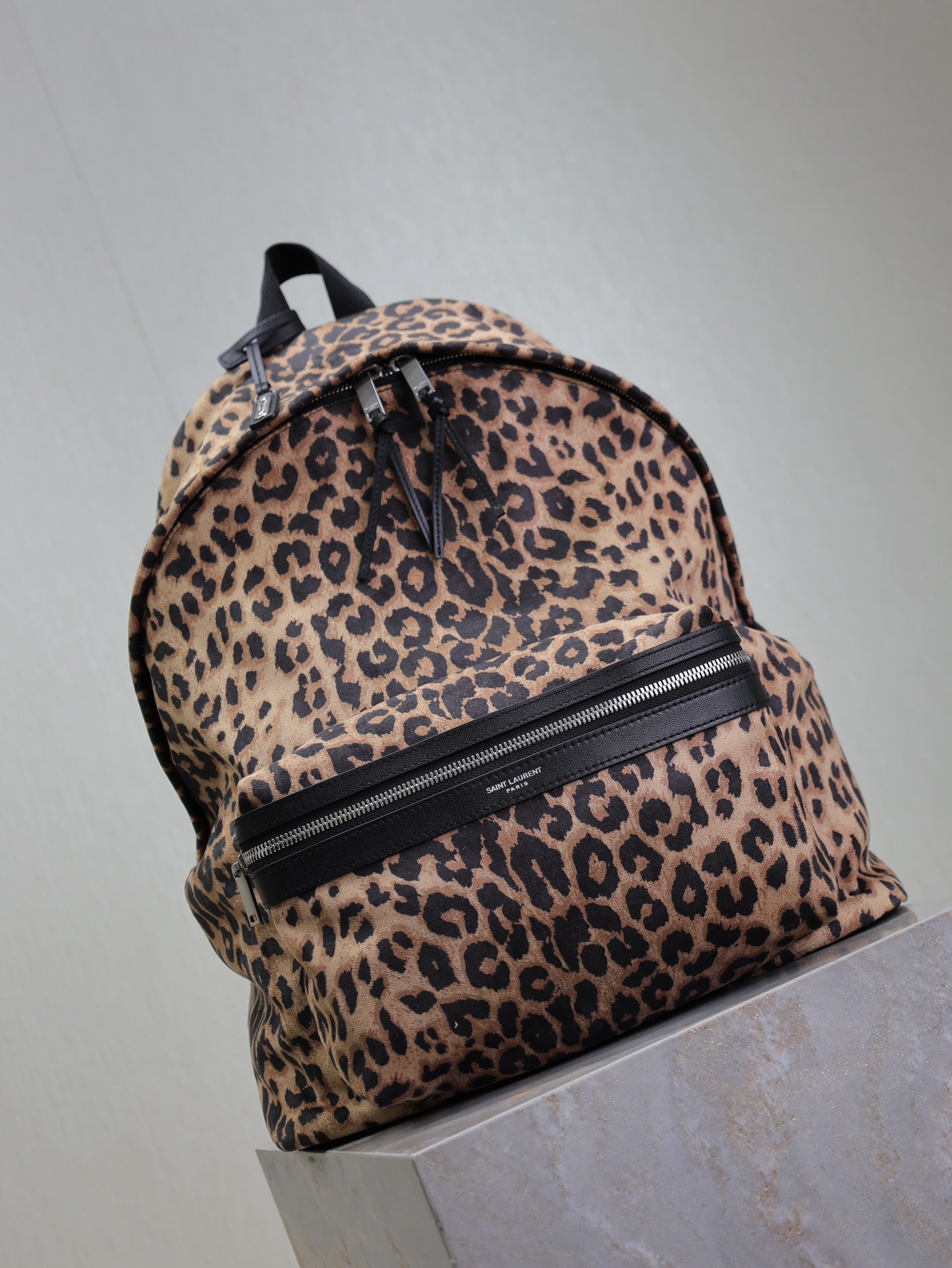 CITY BACKPACK 38 IN LEOPARD PRINT VELVET