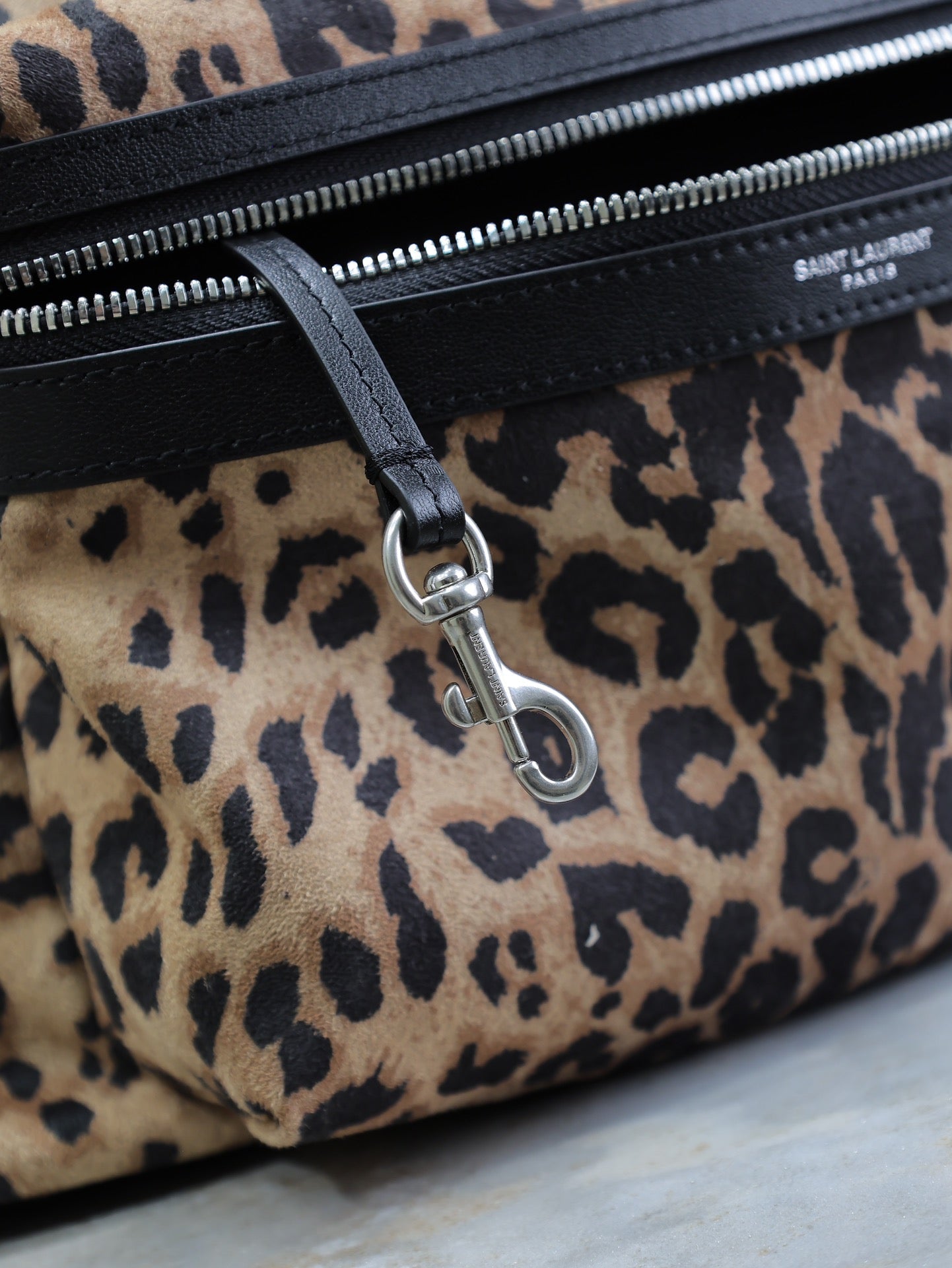 CITY BACKPACK 38 IN LEOPARD PRINT VELVET