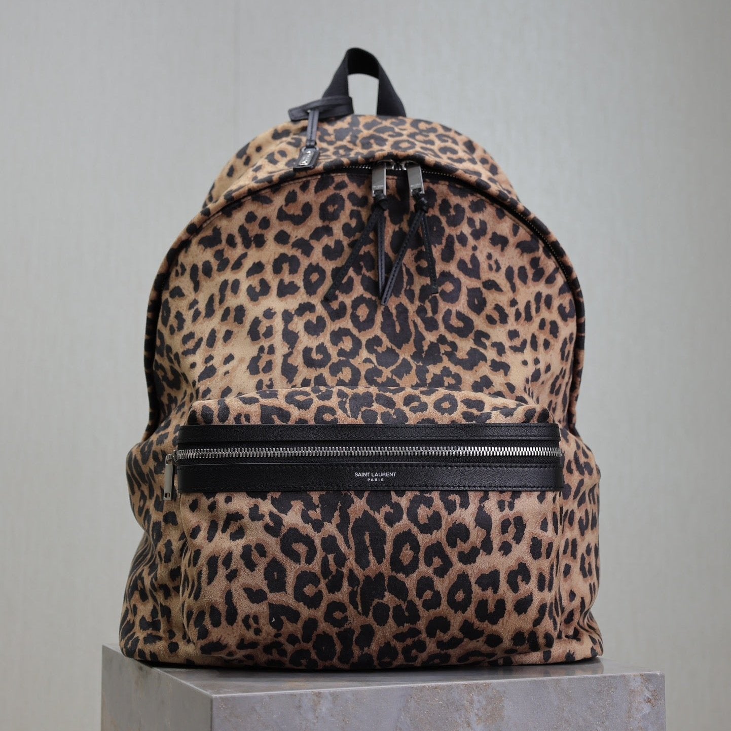 CITY BACKPACK 38 IN LEOPARD PRINT VELVET