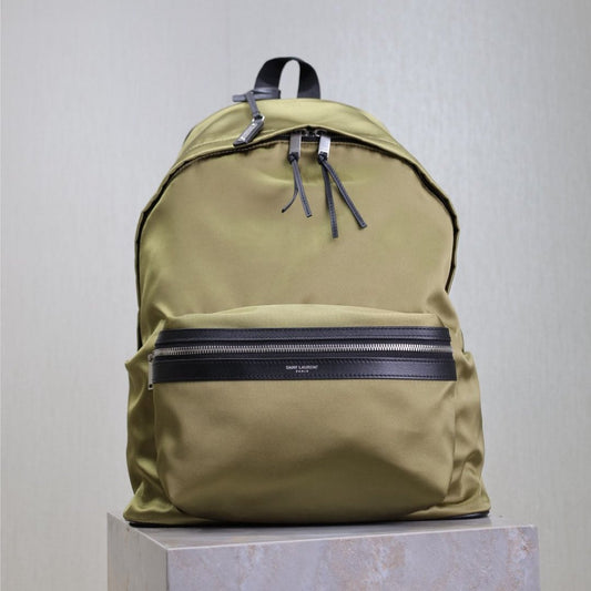 CITY BACKPACK 38 IN MOSS GREEN SILK