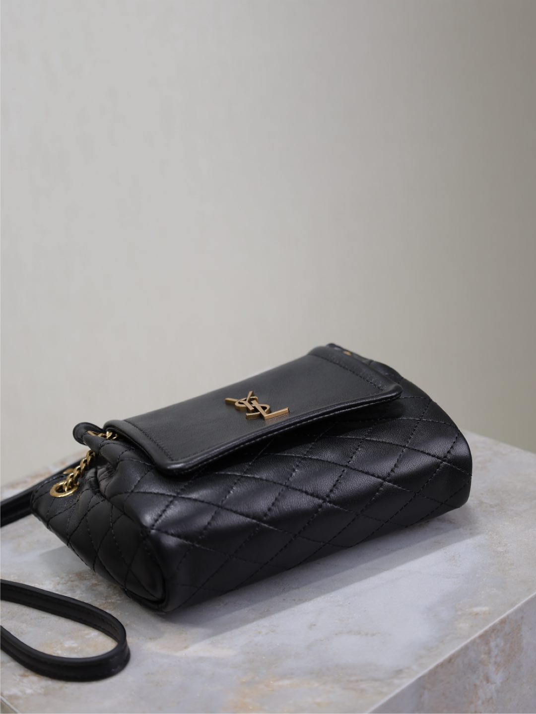 MINI NOLITA BAG 18 IN BLACK LAMBSKIN COPPER HARDWARE