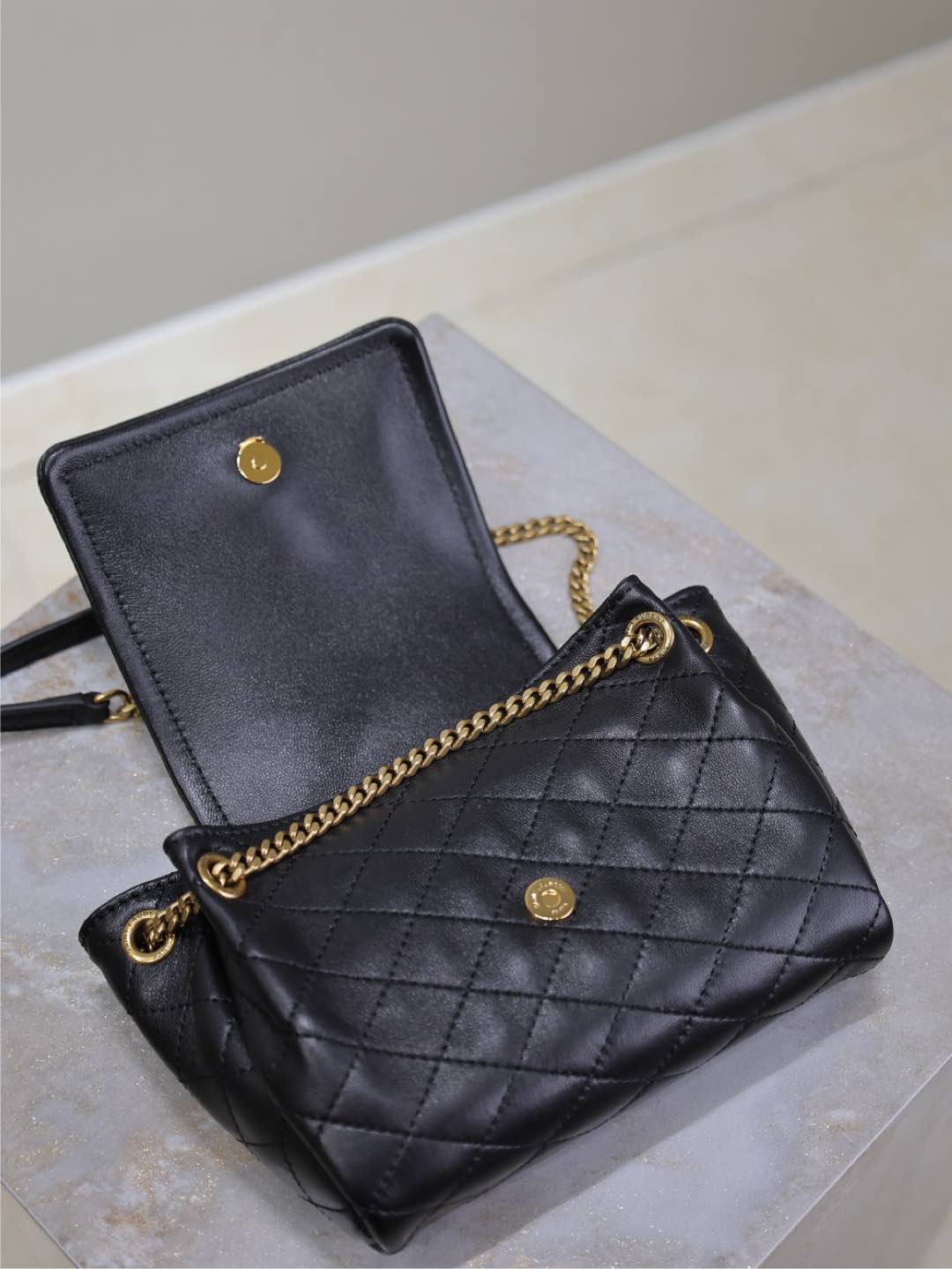 MINI NOLITA BAG 18 IN BLACK LAMBSKIN COPPER HARDWARE