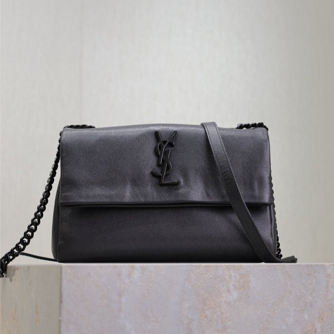 WEST HOLLYWOOD SMALL BAG 24 IN BLACK CALFSKIN BLACK HARDWARE