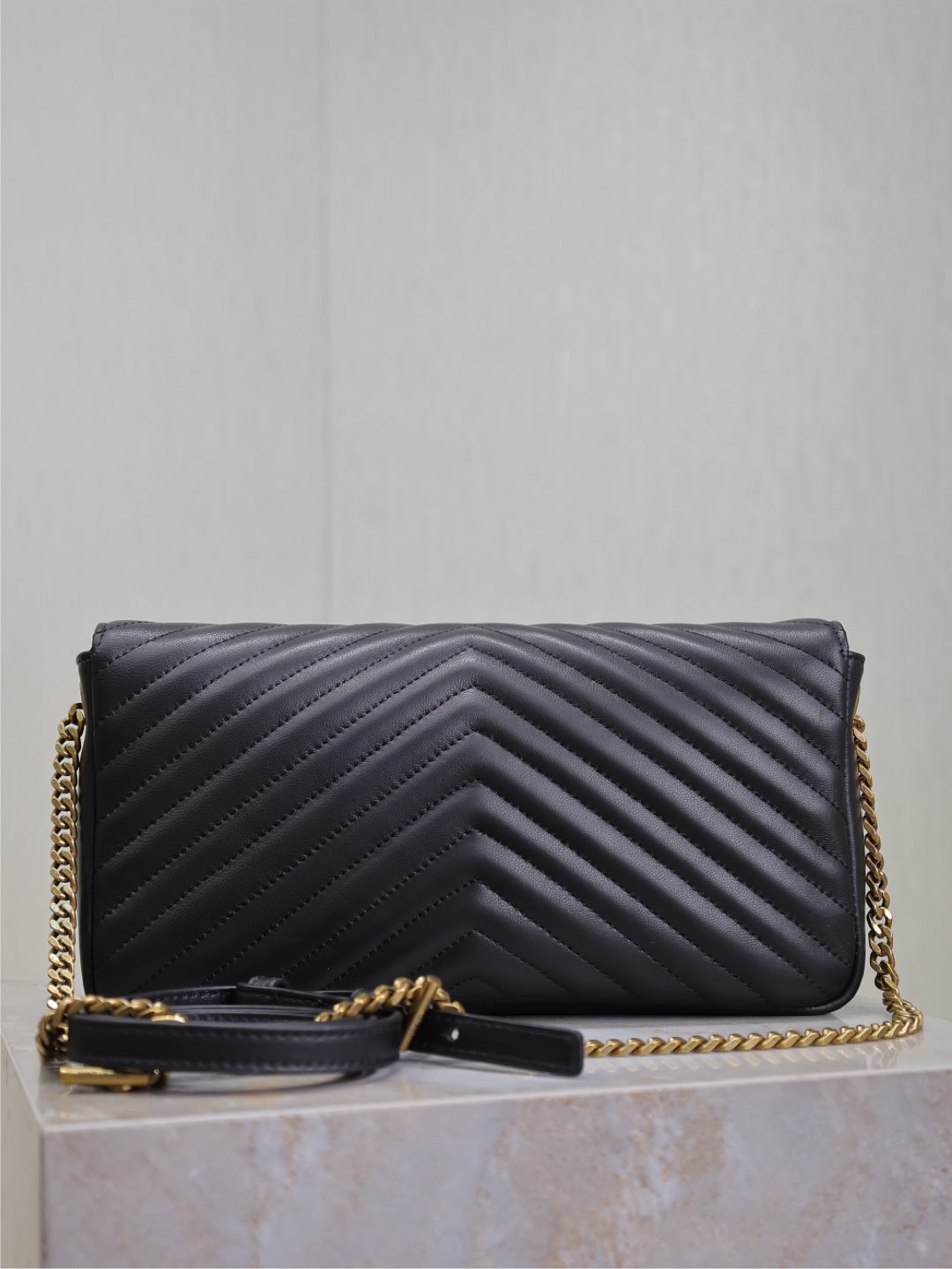 KATE 99 MEDIUM BAG 26 IN BLACK QUILTED NAPPA CALFSKIN COPPER HARDWARE