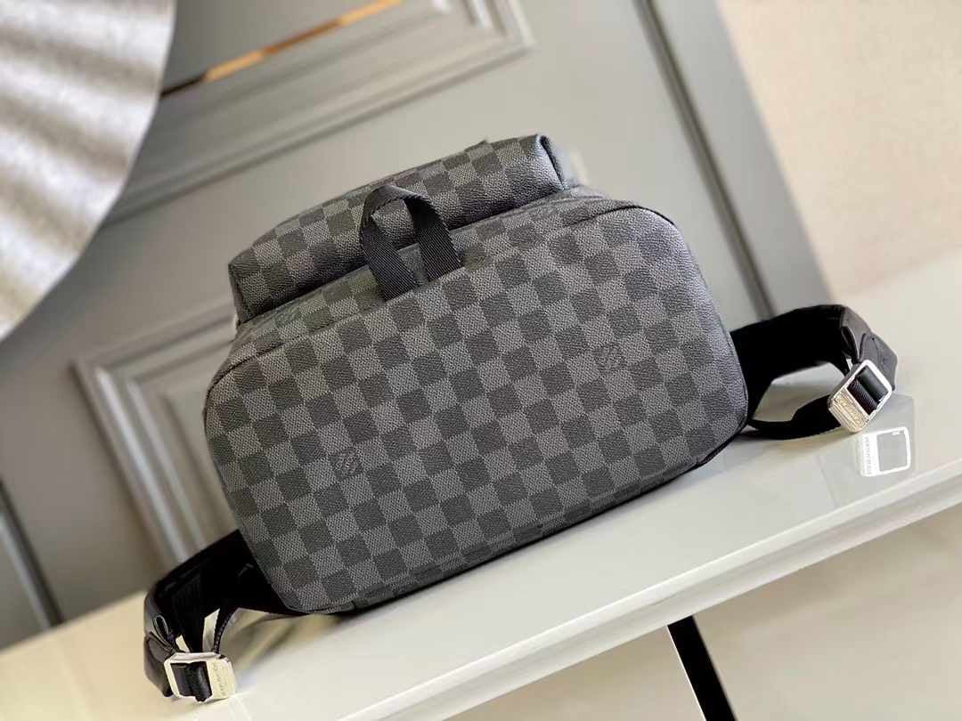 BACKPACK 44 IN GUN METAL DAMIER GRAPHITE CANVAS