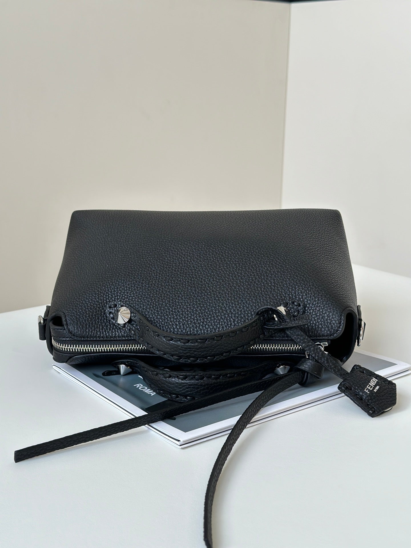 BY THE WAY SELLERIA LARGE 29 BAG IN BLACK CALFSKIN