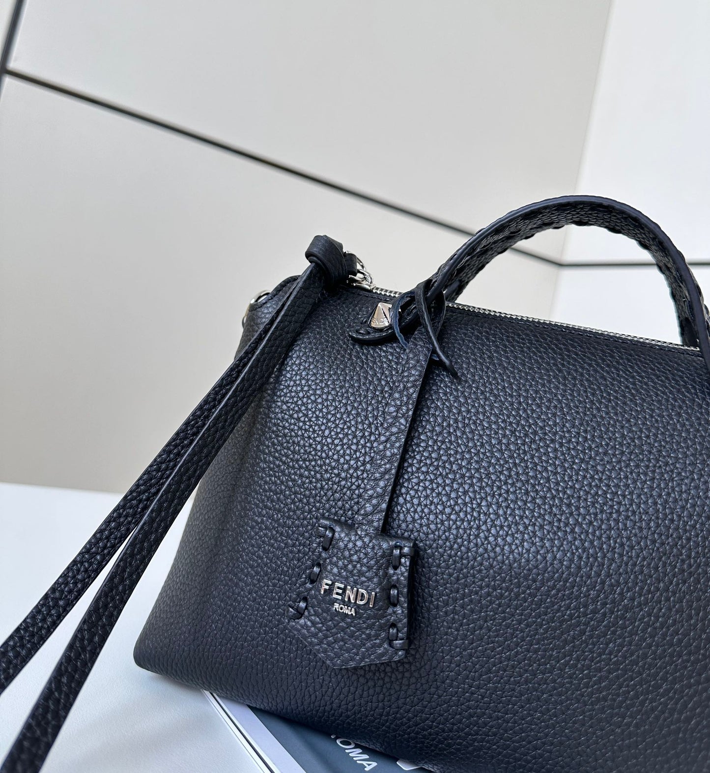 BY THE WAY SELLERIA LARGE 29 BAG IN BLACK CALFSKIN