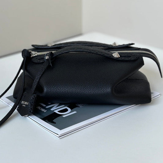 BY THE WAY SELLERIA SMALL 20 BAG IN BLACK CALFSKIN