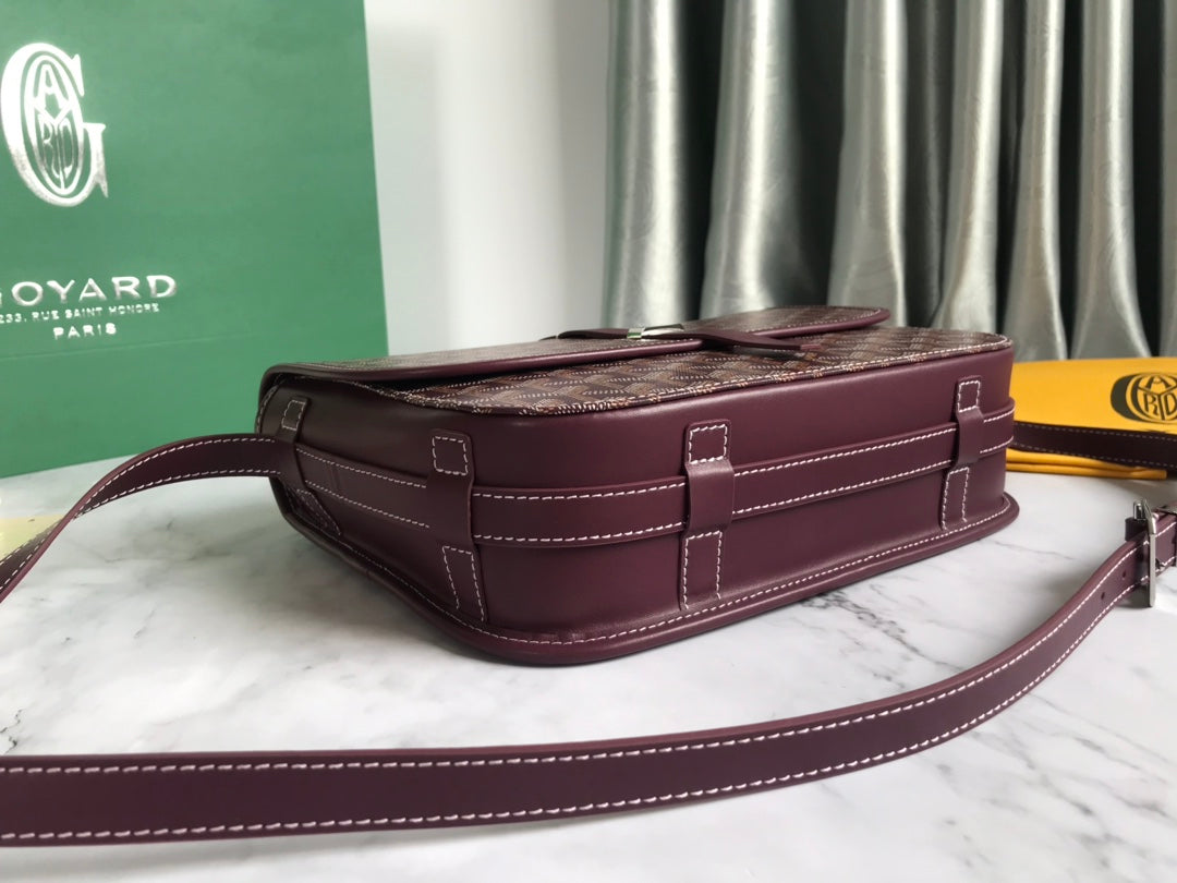 BELVEDERE MM BAG 28CM BURGUNDY CANVAS