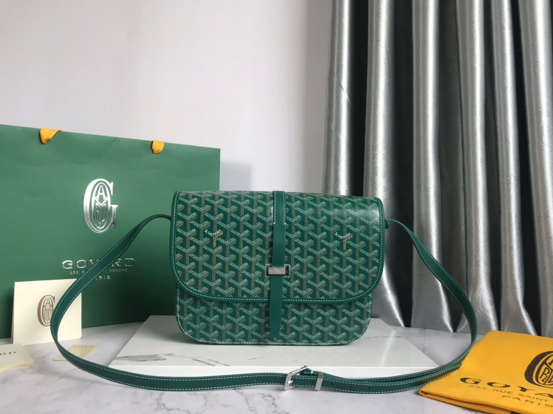 BELVEDERE MM BAG 28CM GREEN CANVAS