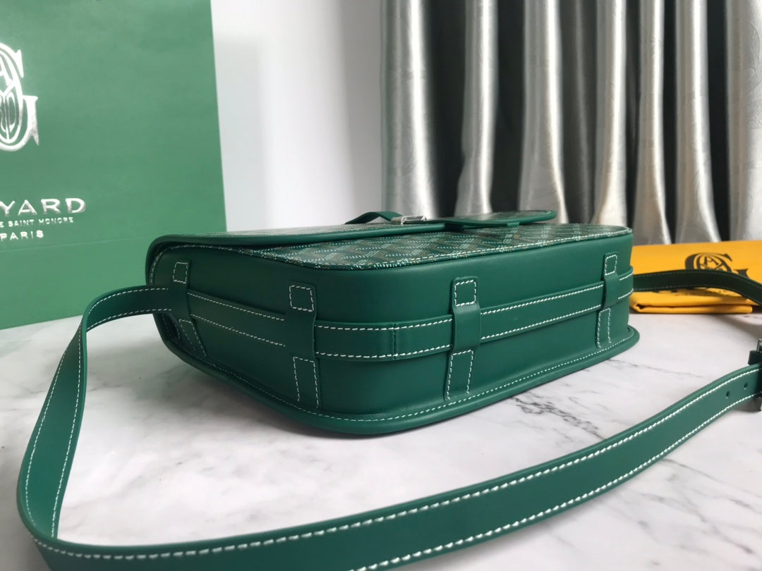 BELVEDERE MM BAG 28CM GREEN CANVAS