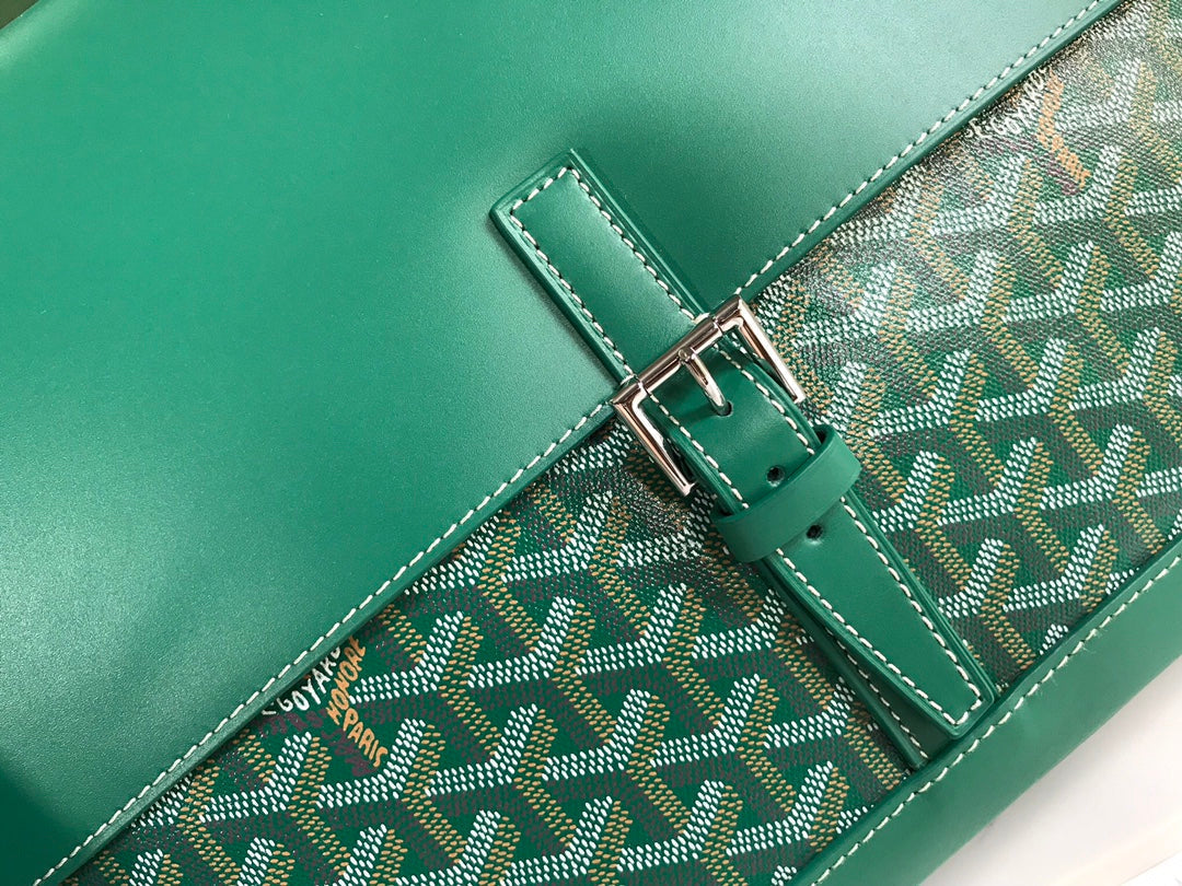 GOYARD CITADIN BAG 38CM GREEN CANVAS