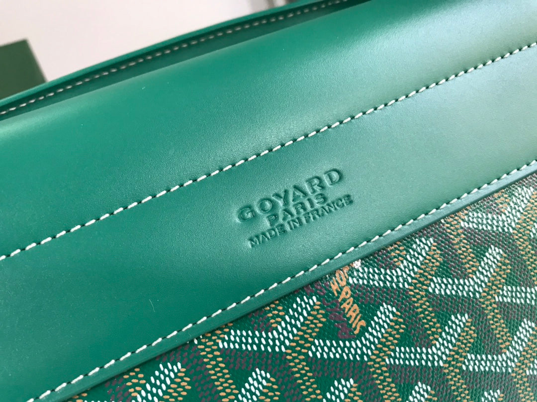 GOYARD CITADIN BAG 38CM GREEN CANVAS