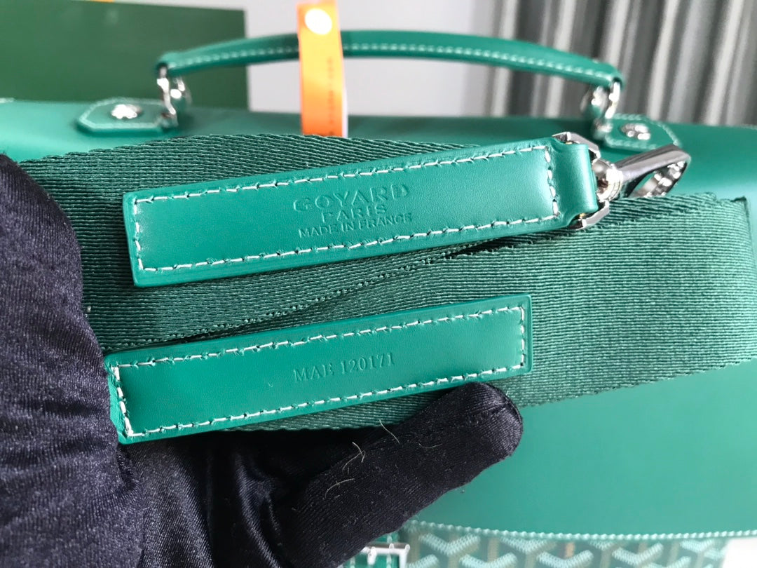 GOYARD CITADIN BAG 38CM GREEN CANVAS