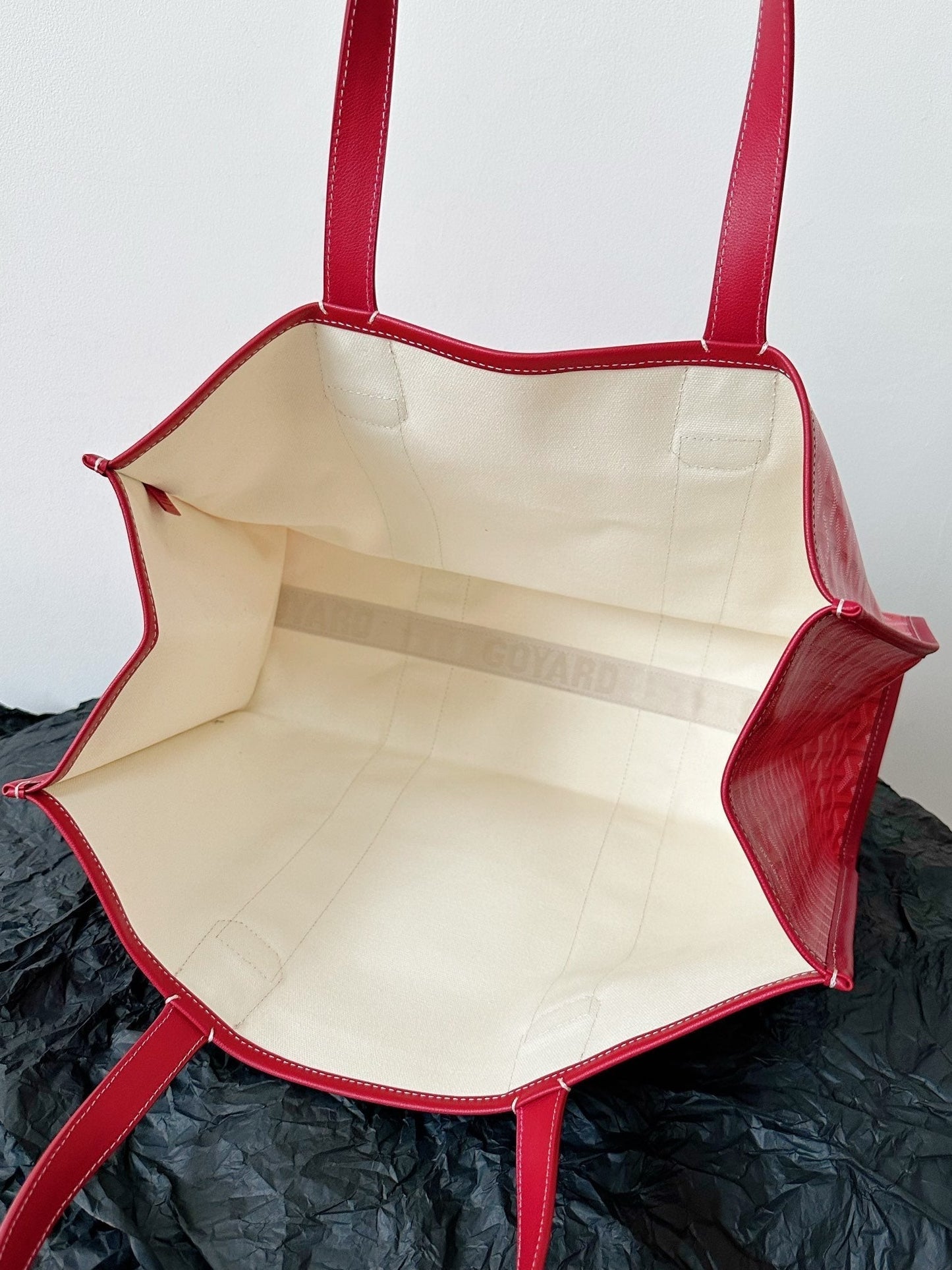 GOYA VILLETTE TOTE 45CM RED CANVAS