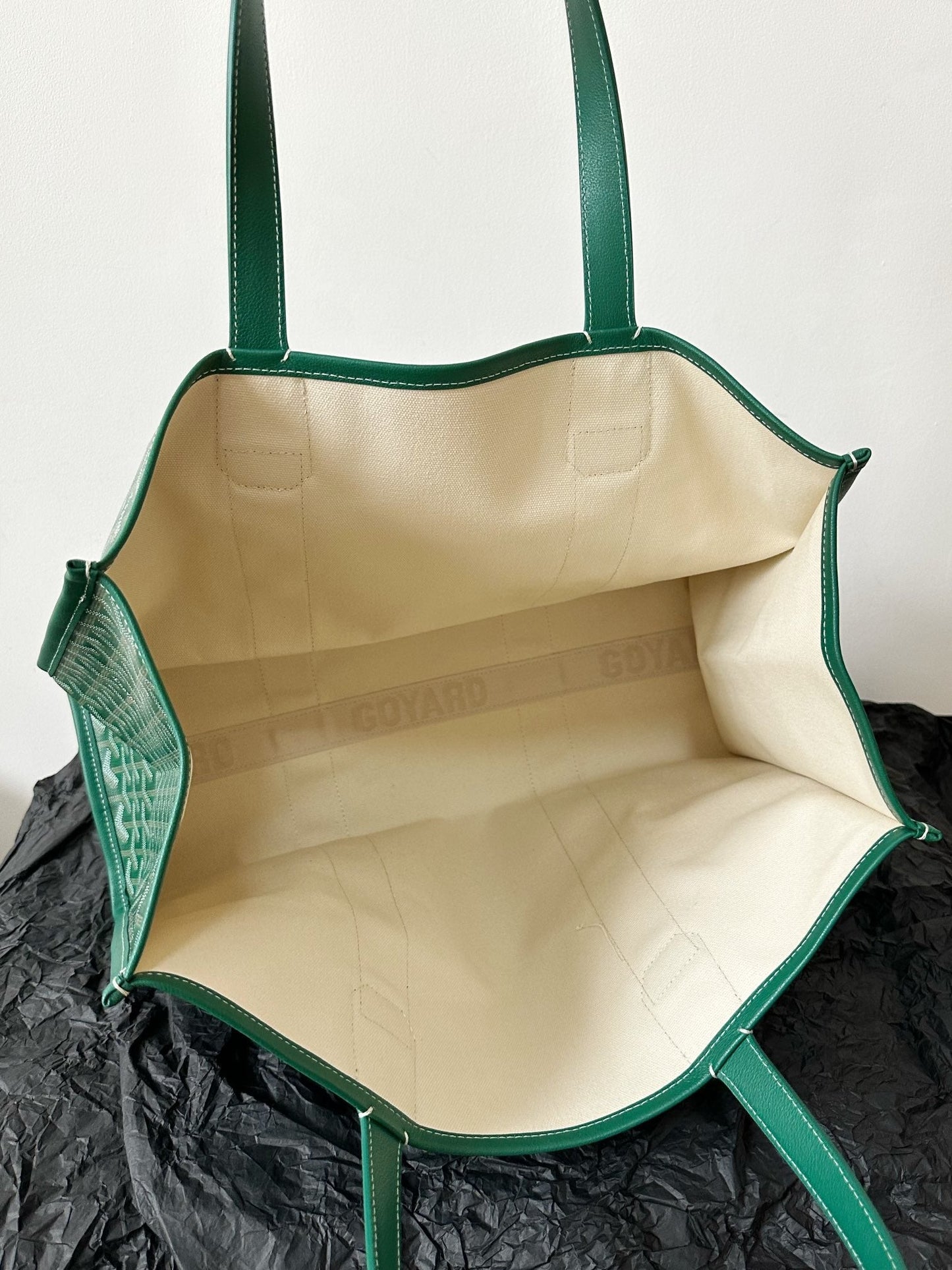 GOYA VILLETTE TOTE 45CM GREEN CANVAS