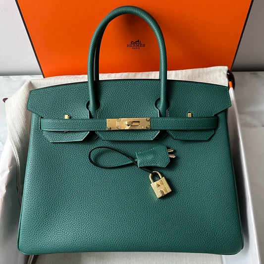 HM BIRKIN 30CM MALACHITE TOGO LEATHER GOLD HARDWARE